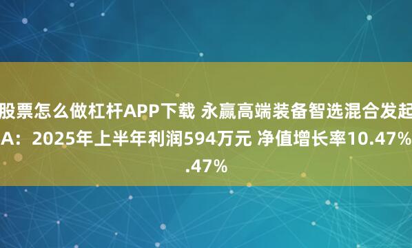 股票怎么做杠杆APP下载 永赢高端装备智选混合发起A：2025年上半年利润594万元 净值增长率10.47%